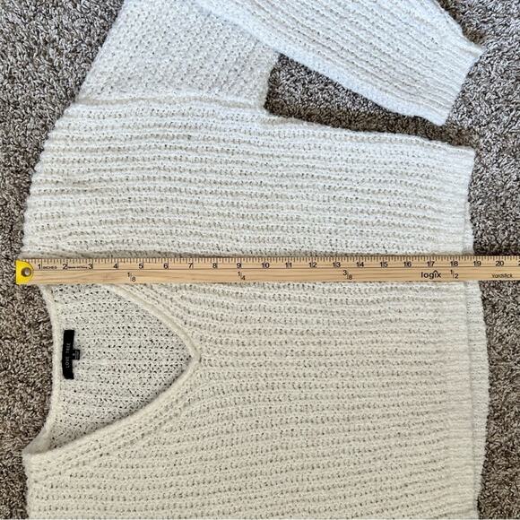 Love Tree Cream White Oversized Baggy Sweater Slightly Cropped Women's Small - Picture 8 of 8